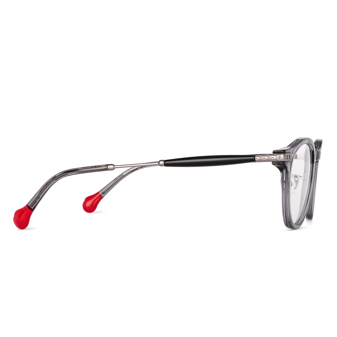 Lenskart Black Transparent Full Rim Round left side