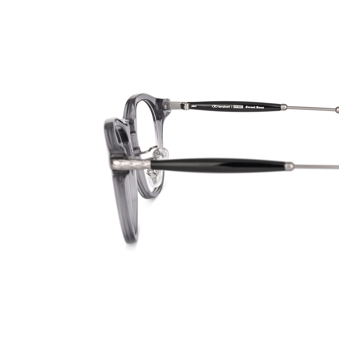 Lenskart Black Transparent Full Rim Round right side