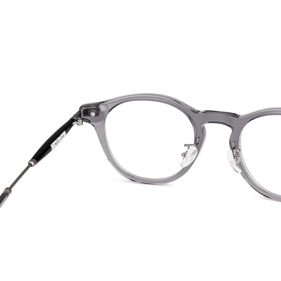 Lenskart Black Transparent Full Rim Round left side
