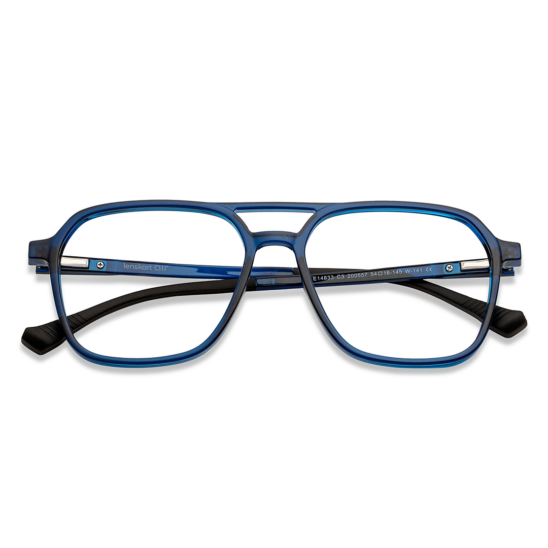 Lenskart Air Online Sky Blue Full Rim Aviator right side