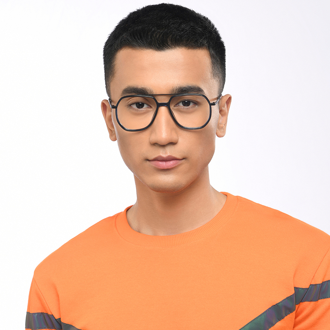 Lenskart Studio Online Black Full Rim Geometric right side