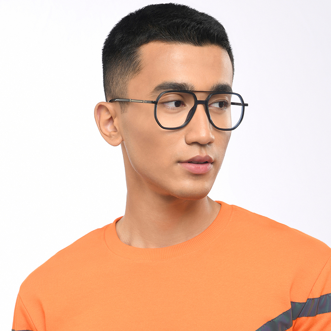 Lenskart Studio Online Black Full Rim Geometric left side