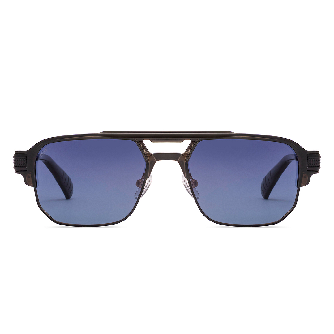 Blue Black Full Rim Rectangle Lenskart Studio VC Sun Metal LK
