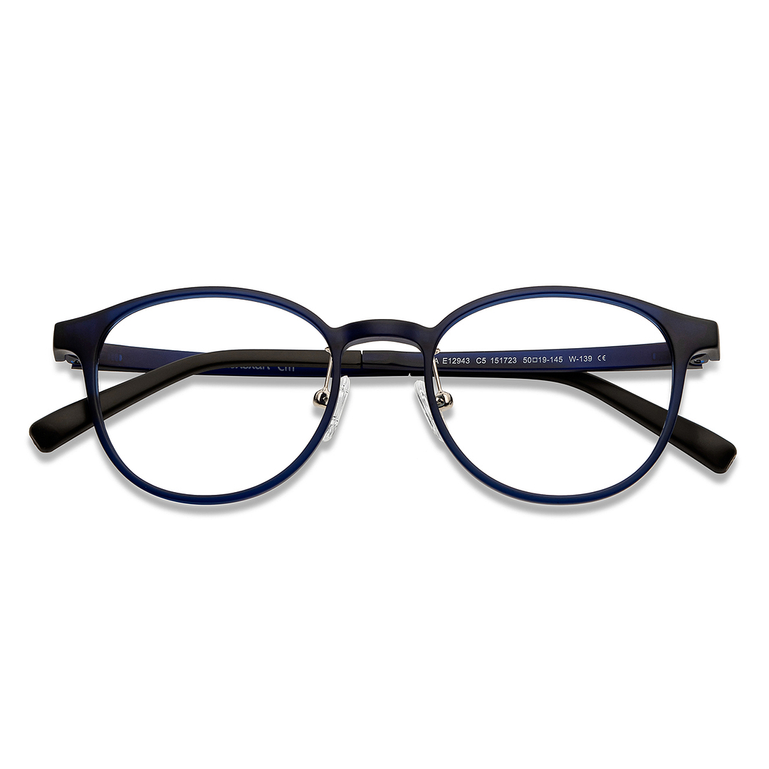 Lenskart Air Sky Blue Full Rim Round left side