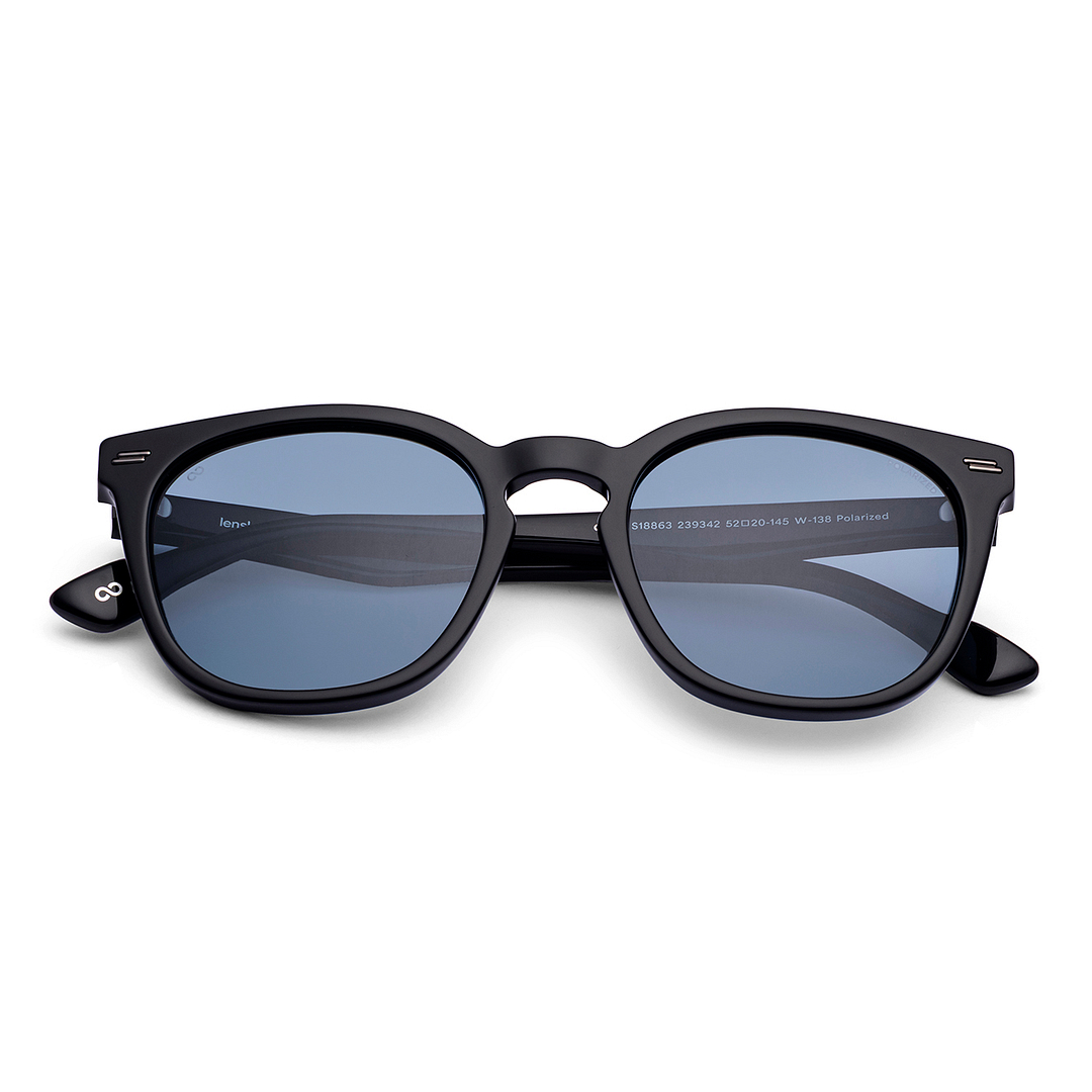 Blue Black Full Rim Square Lenskart Studio VC Sun Non-metal LK