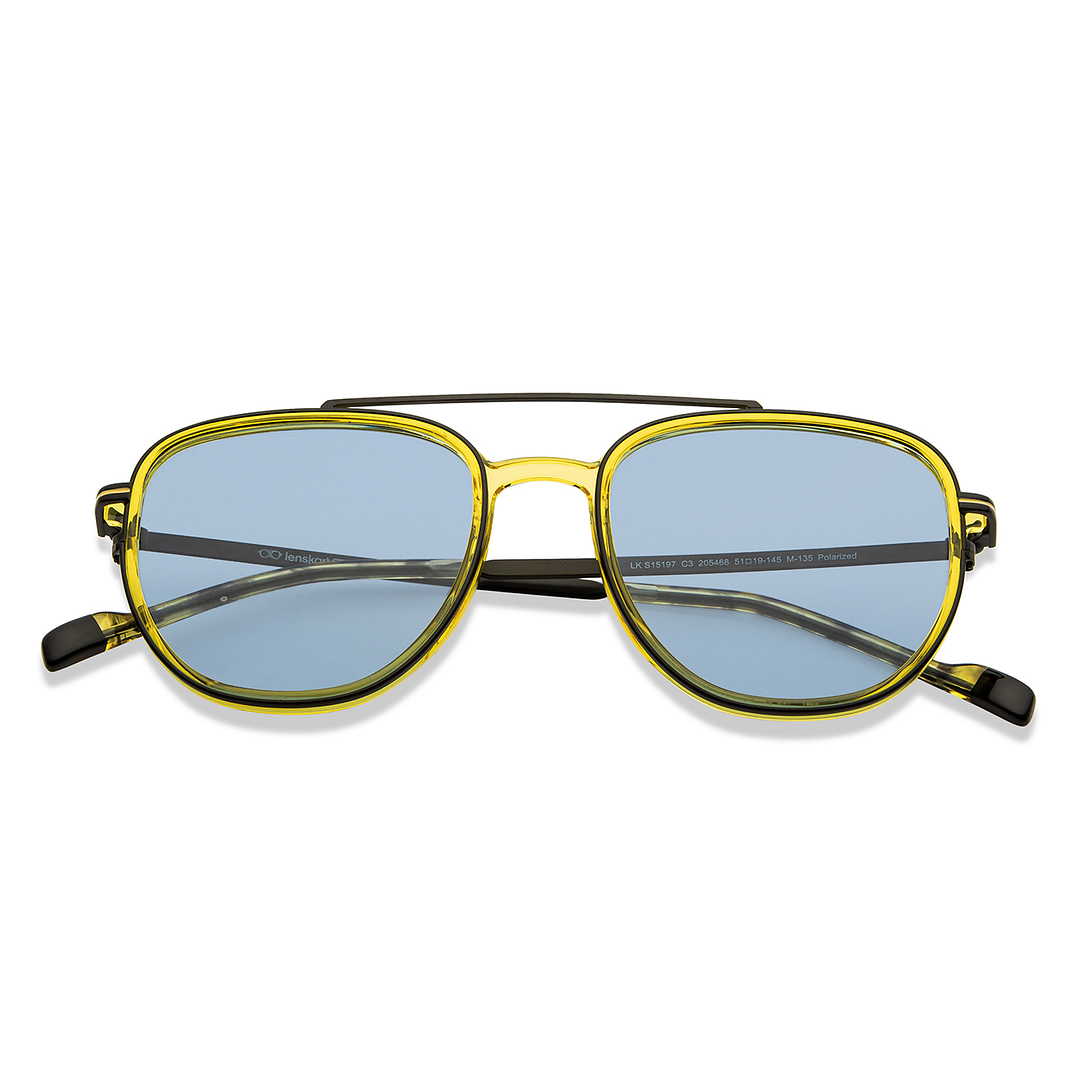 Lenskart Studio Online Black Full Rim Aviator left side