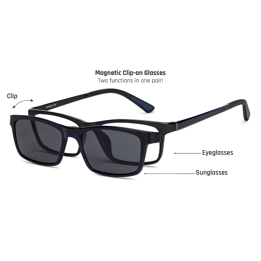 Lenskart Air Online Navy Blue Full Rim Rectangle left side