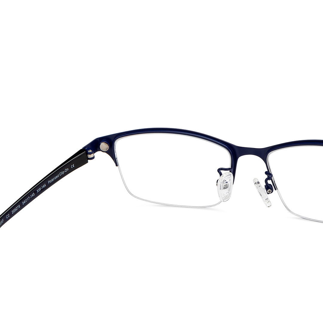 Lenskart Air Sky Blue Half Rim Rectangle right side