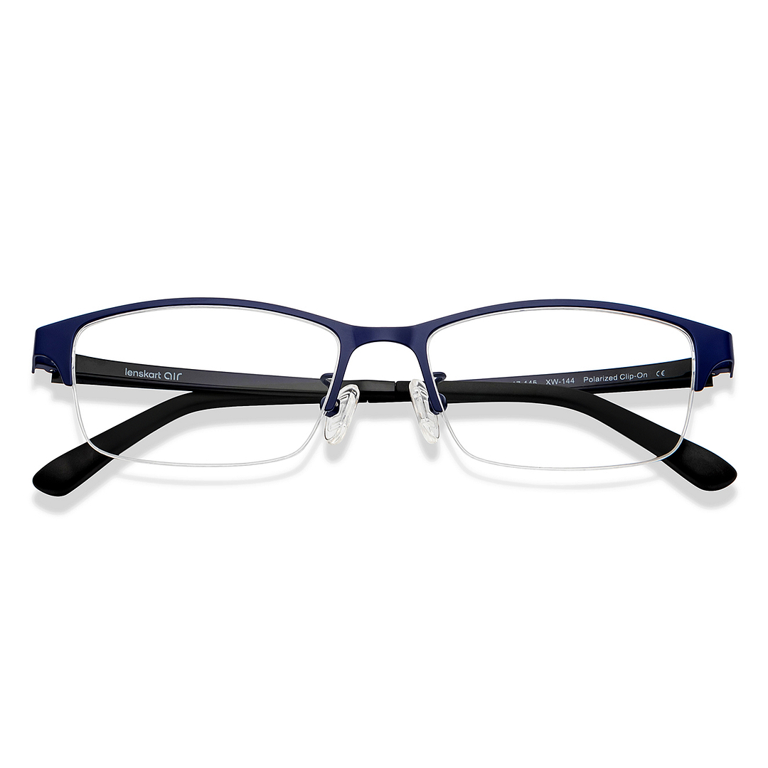 Lenskart Air Sky Blue Half Rim Rectangle right side