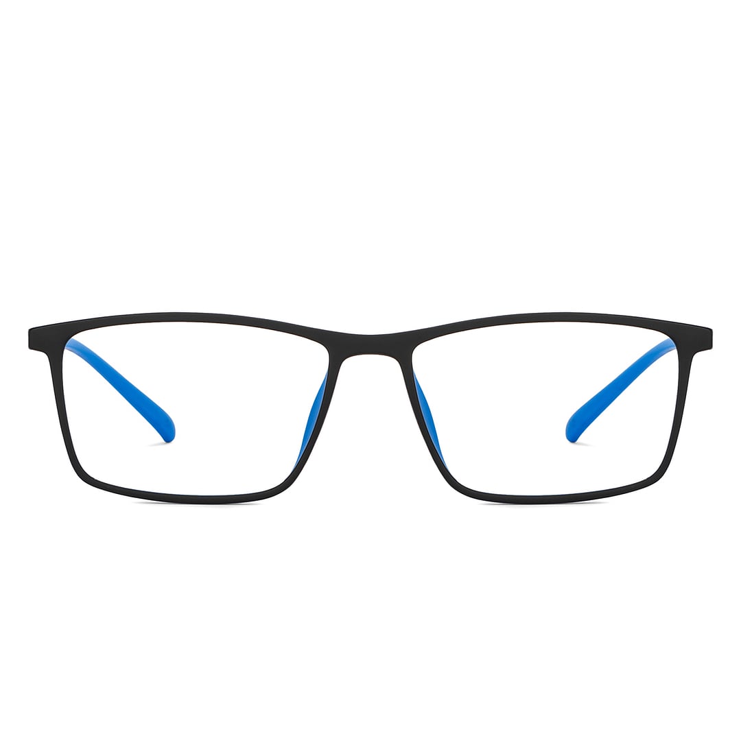 Lenskart BLU Screen Glasses Blue Block Zero Power Screen Glasses : Black Full Rim Rectangle Lenskart Blu LB E14255-C3 right side
