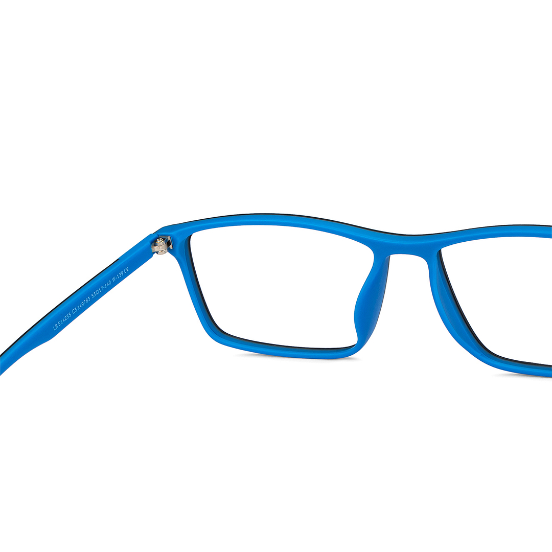 Lenskart BLU Screen Glasses Blue Block Zero Power Screen Glasses : Black Full Rim Rectangle Lenskart Blu LB E14255-C3 right side