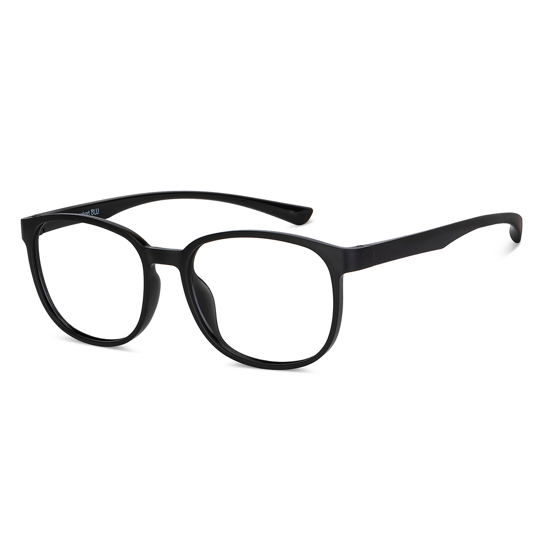 Lenskart BLU Screen Glasses Blue Block Zero Power Screen Glasses : Black Full Rim Square Lenskart Blu LB E14284-C1 left side