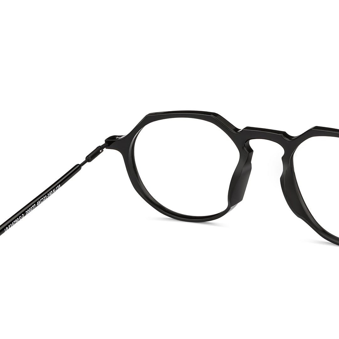 Lenskart BLU Screen Glasses Blue Block Zero Power Screen Glasses : Black Full Rim Geometric Lenskart Blu LB E14790-C2 right side