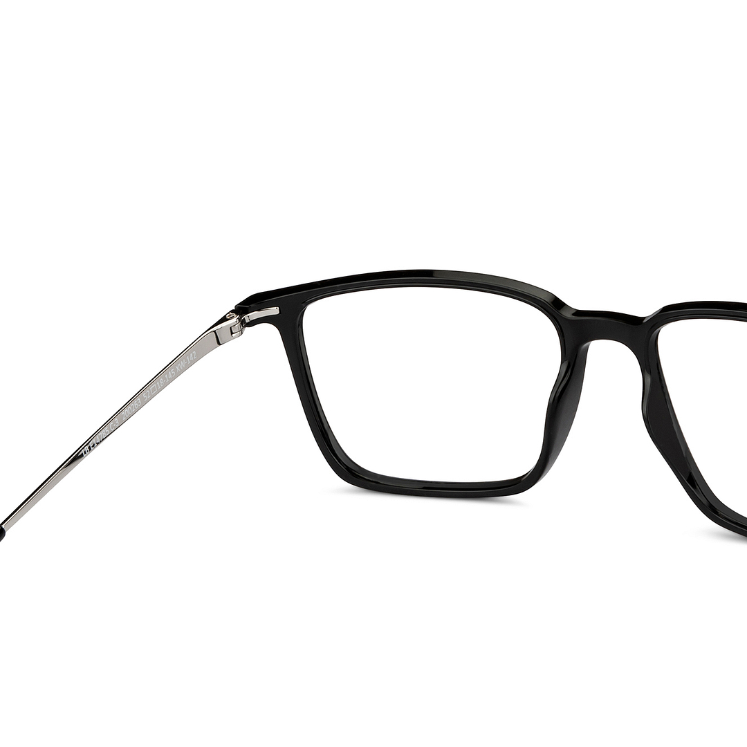 Lenskart BLU Screen Glasses Blue Block Zero Power Screen Glasses : Black Full Rim Square Lenskart Blu LB E14785-C3 right side