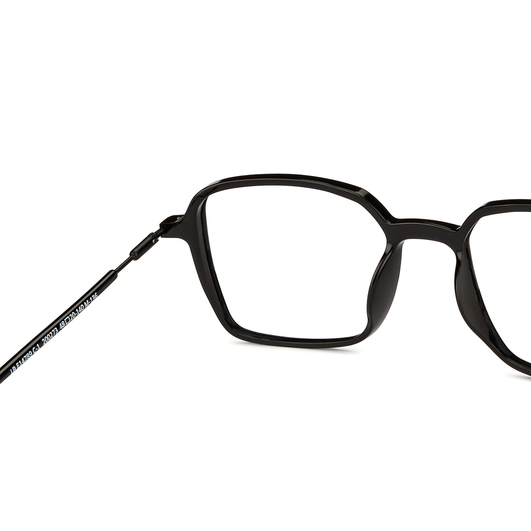 Lenskart BLU Screen Glasses Blue Block Zero Power Screen Glasses : Black Full Rim Geometric Lenskart BLU LB E14789-C1 right side