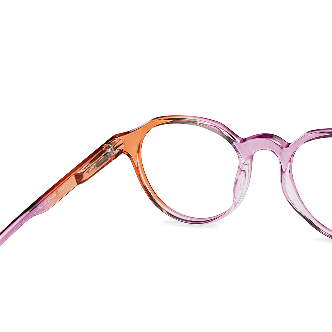 Lenskart BLU Screen Glasses Blue Block Zero Power Screen Glasses: Blue Pink Brown Full Rim Geometric Lenskart Blu LB E14060-C8 right side