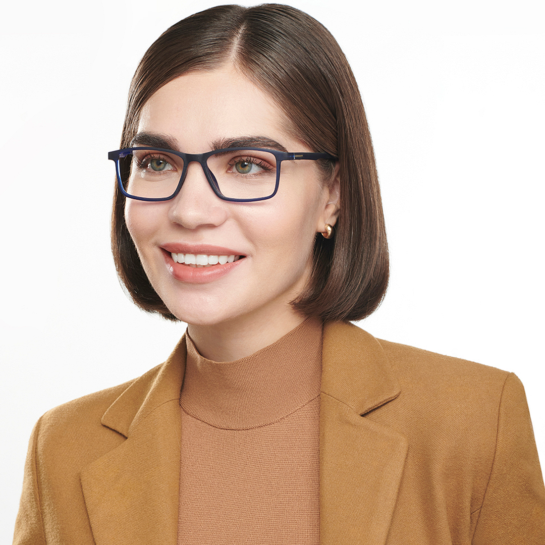 Lenskart BLU Screen Glasses Blue Block Zero Power Screen Glasses : Blue Full Rim Rectangle Lenskart Blu LB E13738-C3 right side