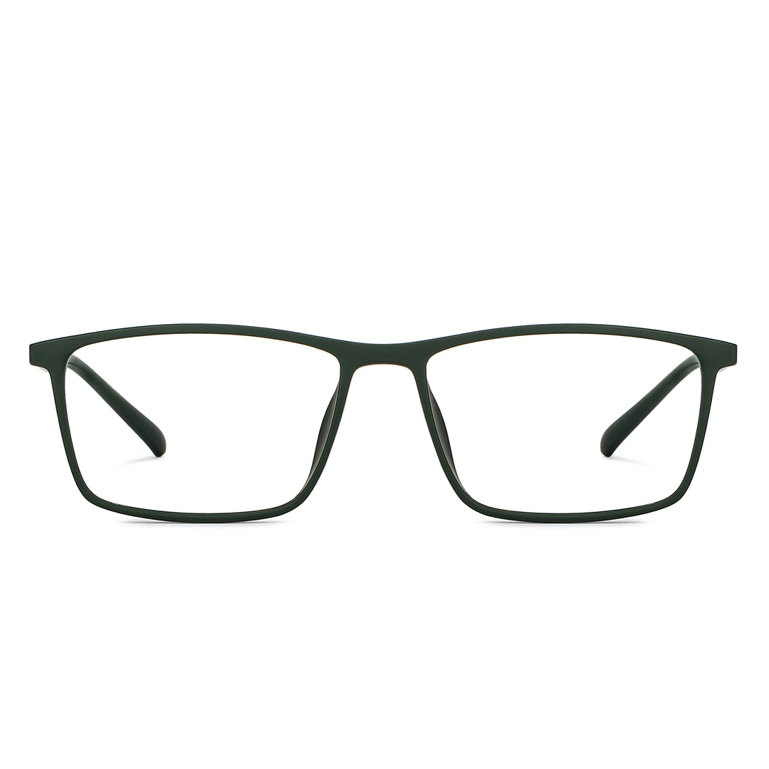 Lenskart BLU Screen Glasses Blue Block Zero Power Screen Glasses: Green Full Rim Rectangle Lenskart Blu LB E14255-C4 right side
