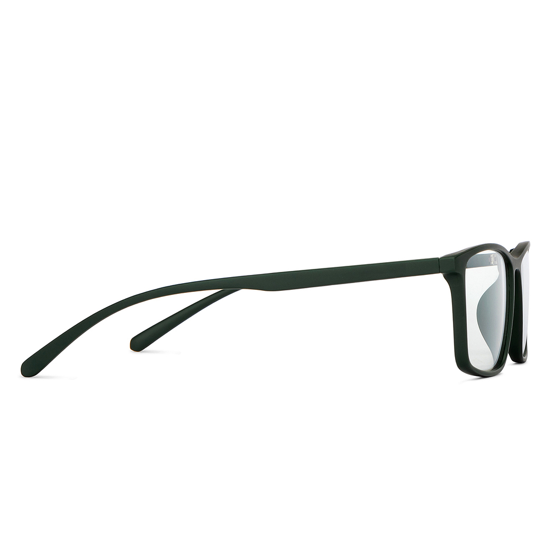 Lenskart BLU Screen Glasses Blue Block Zero Power Screen Glasses: Green Full Rim Rectangle Lenskart Blu LB E14255-C4 left side