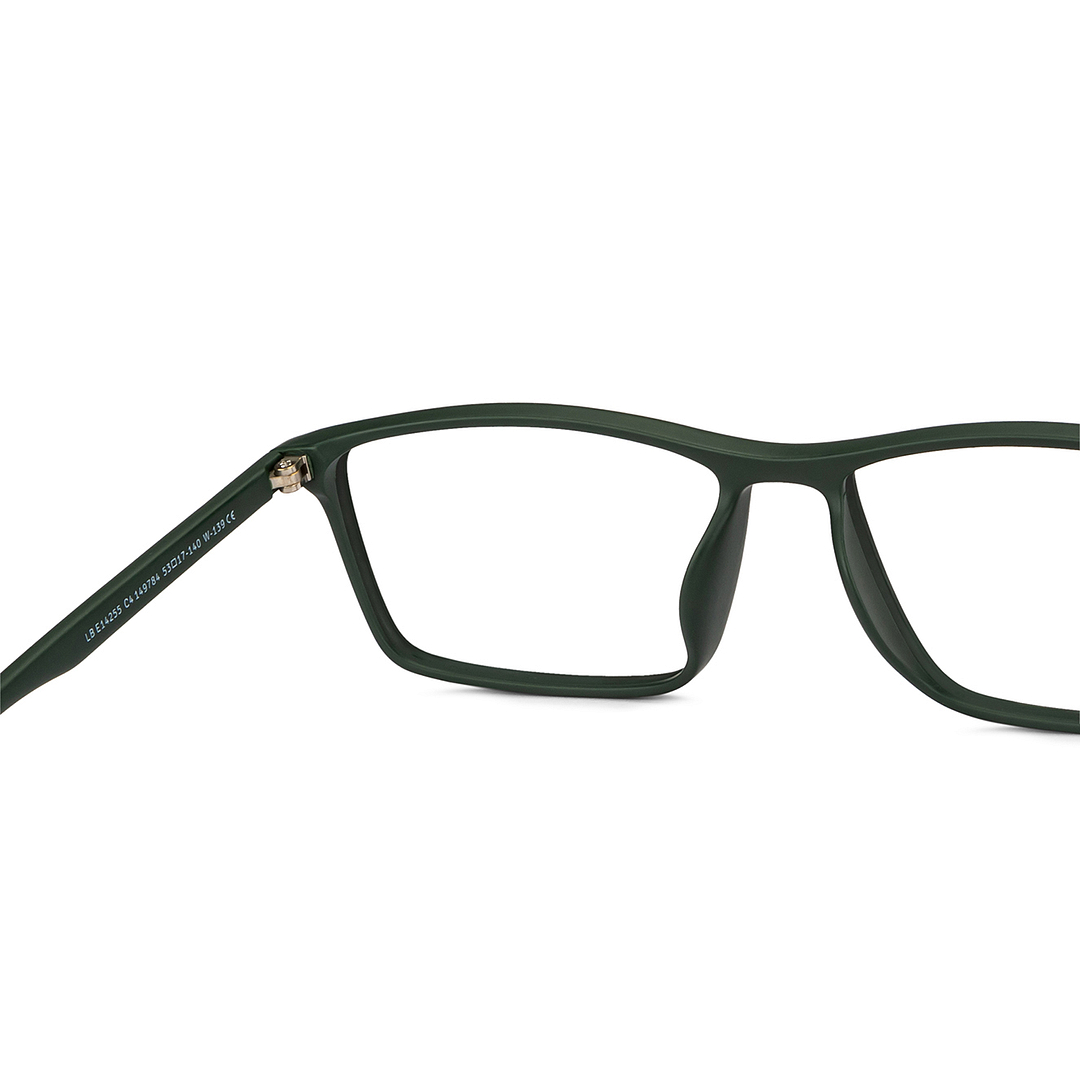 Lenskart BLU Screen Glasses Blue Block Zero Power Screen Glasses: Green Full Rim Rectangle Lenskart Blu LB E14255-C4 right side