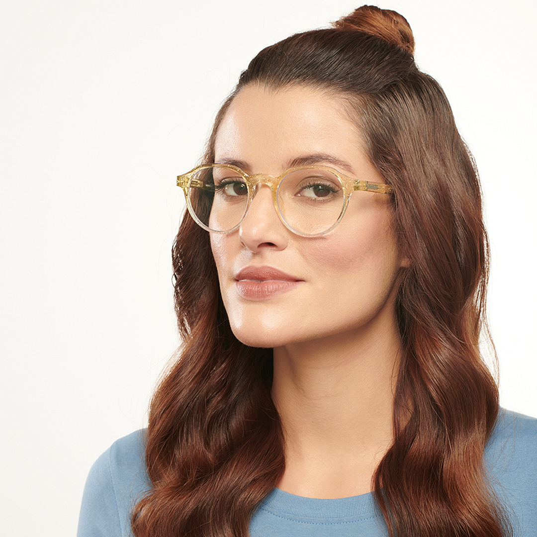 Lenskart BLU Screen Glasses Blue Block Zero Power Screen Glasses: Green Transparent Full Rim Geometric Lenskart Blu LB E14060-C10 right side