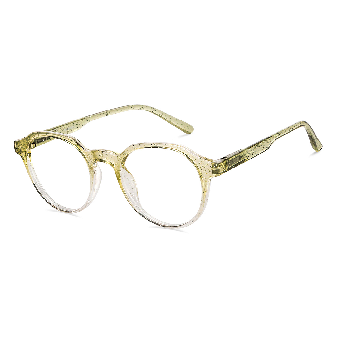 Lenskart BLU Screen Glasses Blue Block Zero Power Screen Glasses: Green Transparent Full Rim Geometric Lenskart Blu LB E14060-C10 left side