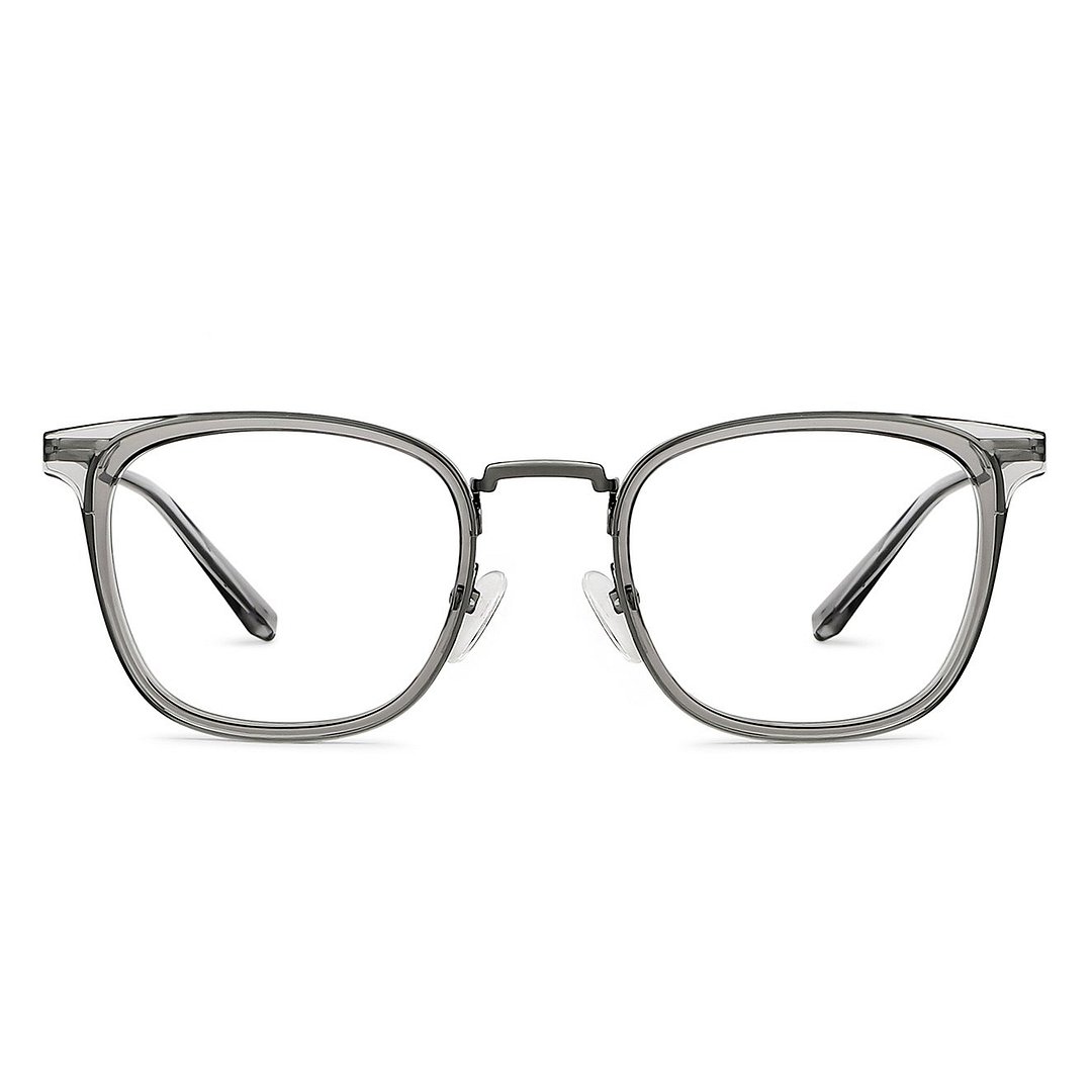 Lenskart BLU Screen Glasses Blue Block Zero Power Screen Glasses : Gunmetal Grey Transparent Full Rim Square Lenskart BLU LB E13529-C2 right side