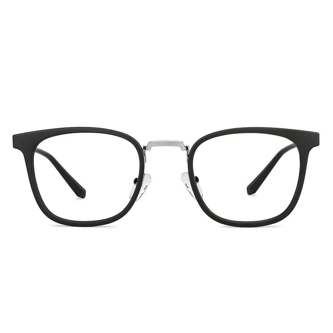 Lenskart BLU Screen Glasses Blue Block Zero Power Screen Glasses : Gunmetal Matte Black Full Rim Square Lenskart BLU LB E13529-C1 left side