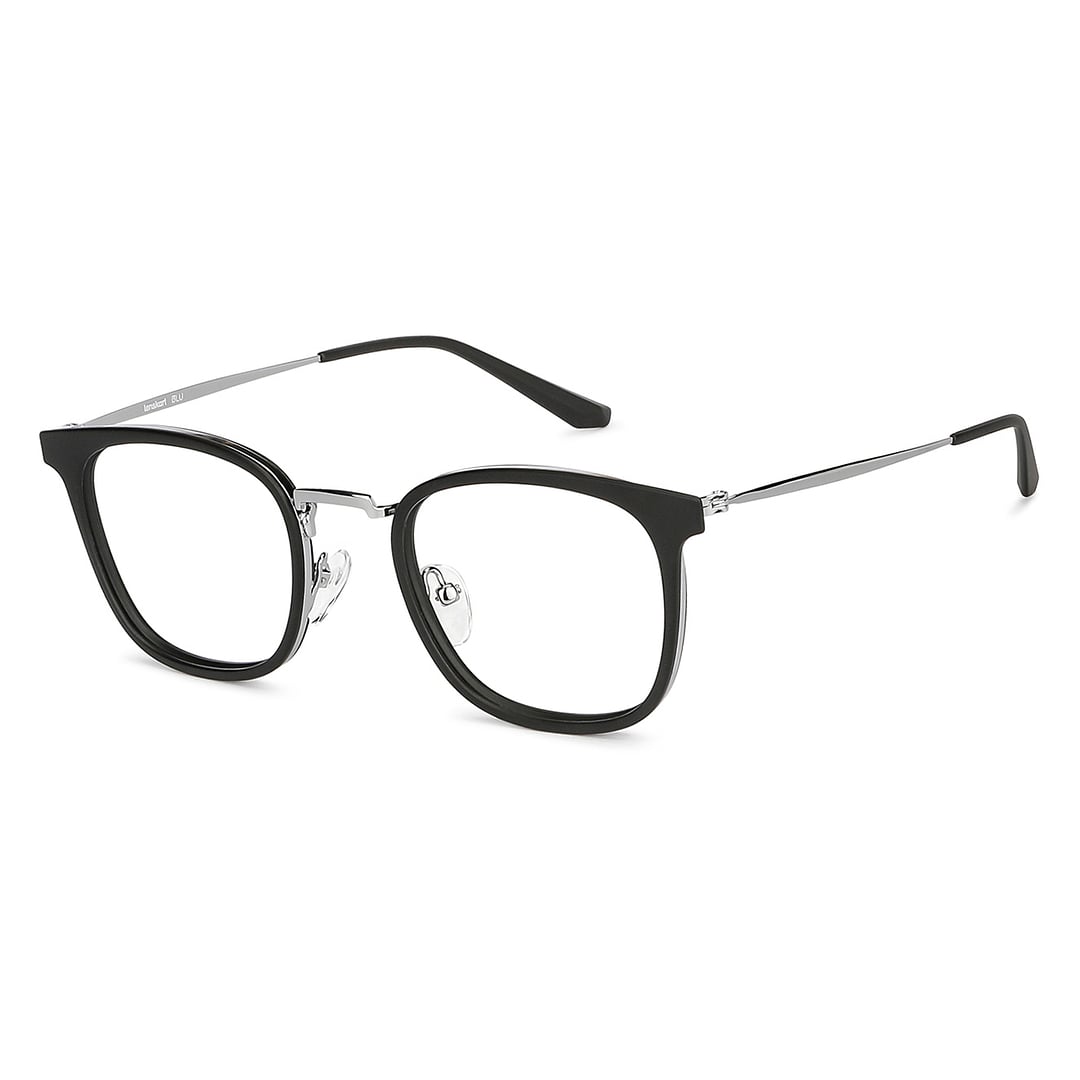 Lenskart BLU Screen Glasses Blue Block Zero Power Screen Glasses : Gunmetal Matte Black Full Rim Square Lenskart BLU LB E13529-C1 right side