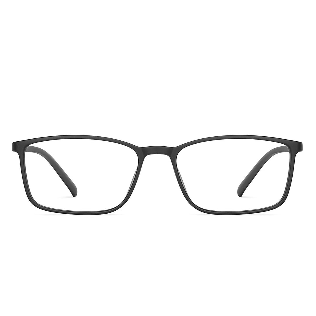 Lenskart BLU Screen Glasses Blue Block Zero Power Screen Glasses : Matte Black Grey Full Rim Rectangle Lenskart Blu LB E13527-C1 right side