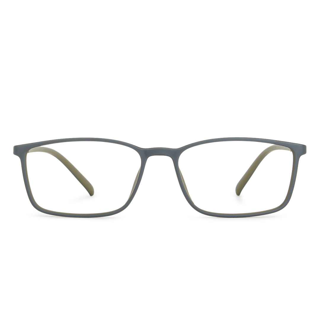 Lenskart BLU Screen Glasses Blue Block Zero Power Screen Glasses : Matte Grey Green Full Rim Rectangle Lenskart Blu LB E13527-C3 right side