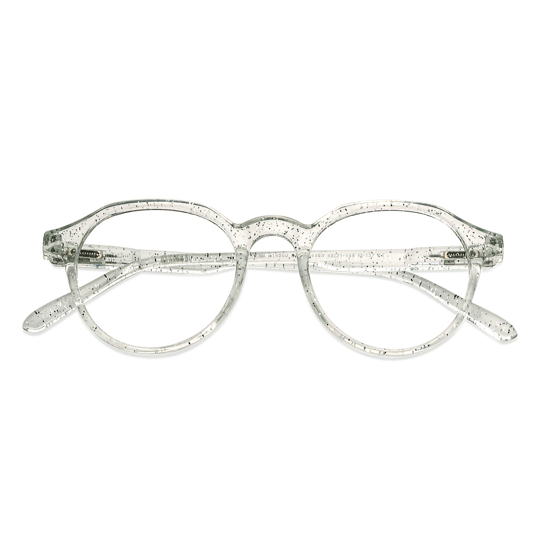 Lenskart BLU Screen Glasses Blue Block Zero Power Screen Glasses: Transparent Full Rim Geometric Lenskart Blu LB E14060-C11 left side