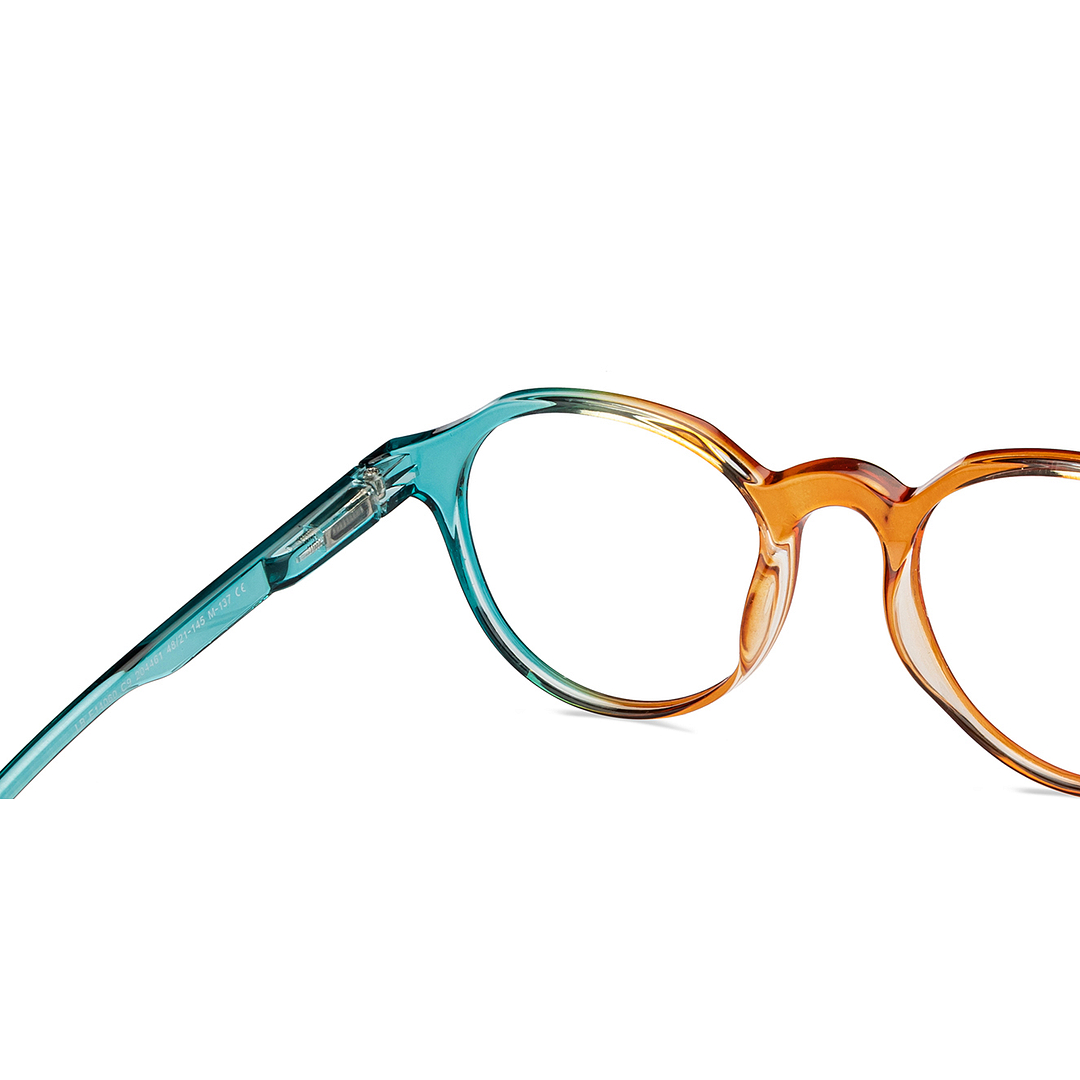 Lenskart BLU Screen Glasses Blue Block Zero Power Screen Glasses: Blue Brown Full Rim Geometric Lenskart Blu LB E14060-C9 right side