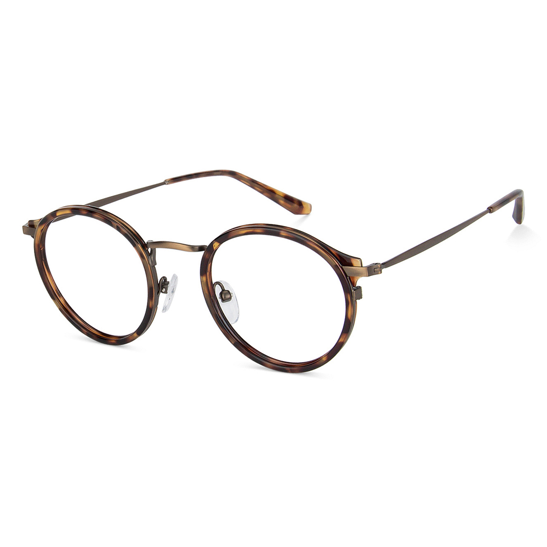 Lenskart BLU Screen Glasses Blue Block Zero Power Screen Glasses: Tortoise Brown Full Rim Round Lenskart BLU LB E13530-C2 left side