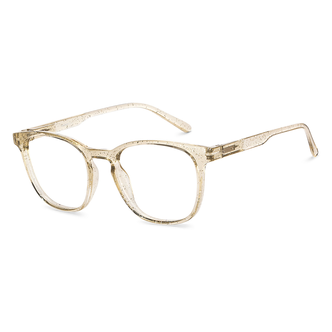 Lenskart BLU Screen Glasses Blue Block Zero Power Screen Glasses: Yellow Transparent Full Rim Square Lenskart Blu LB E14058-C11 left side