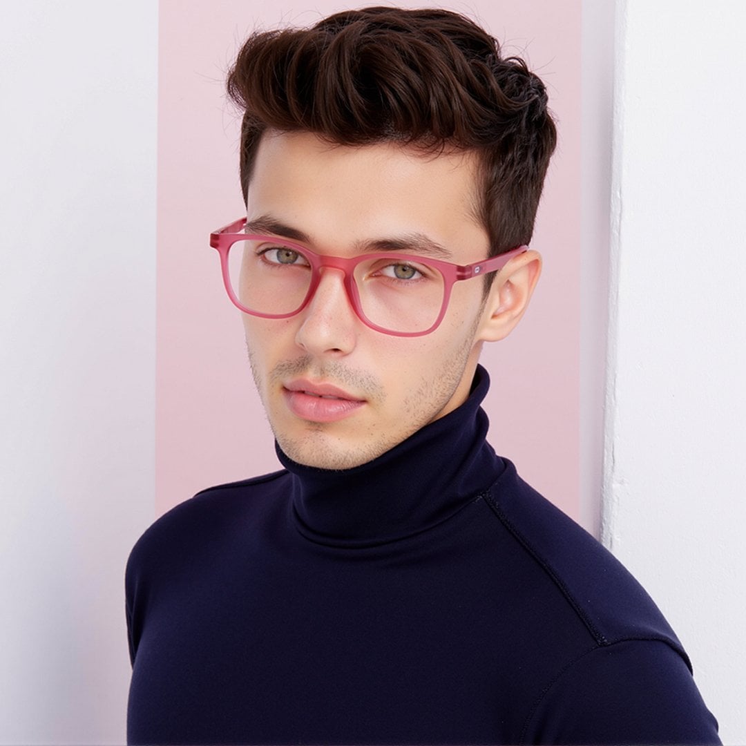 Lenskart Hustlr Online Flamingo Full Rim Square left side