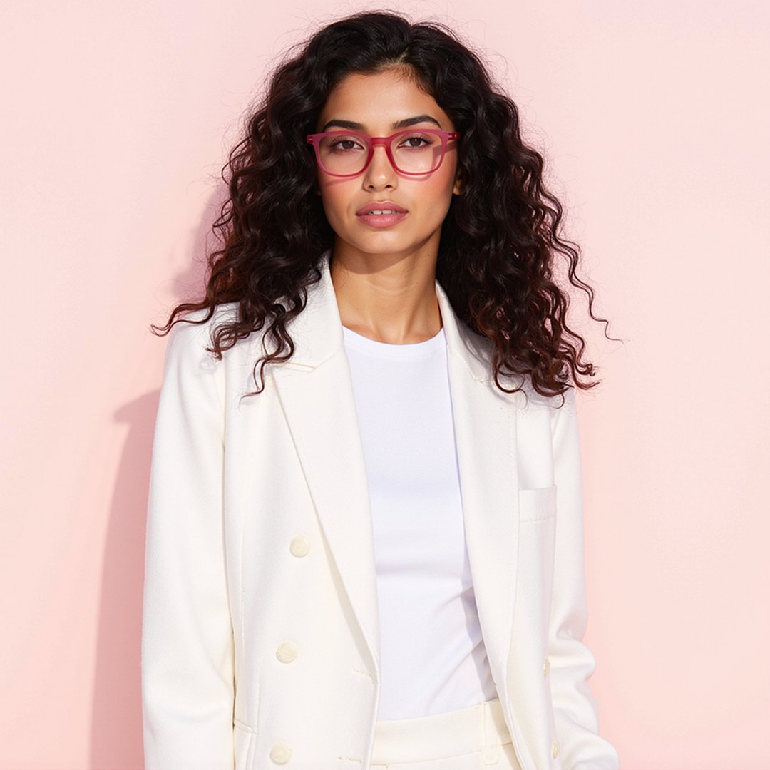 Lenskart Hustlr Online Flamingo Full Rim Square left side