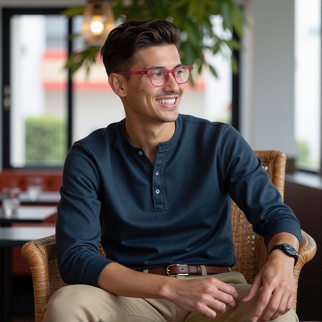 Lenskart Hustlr Online Flamingo Full Rim Square right side