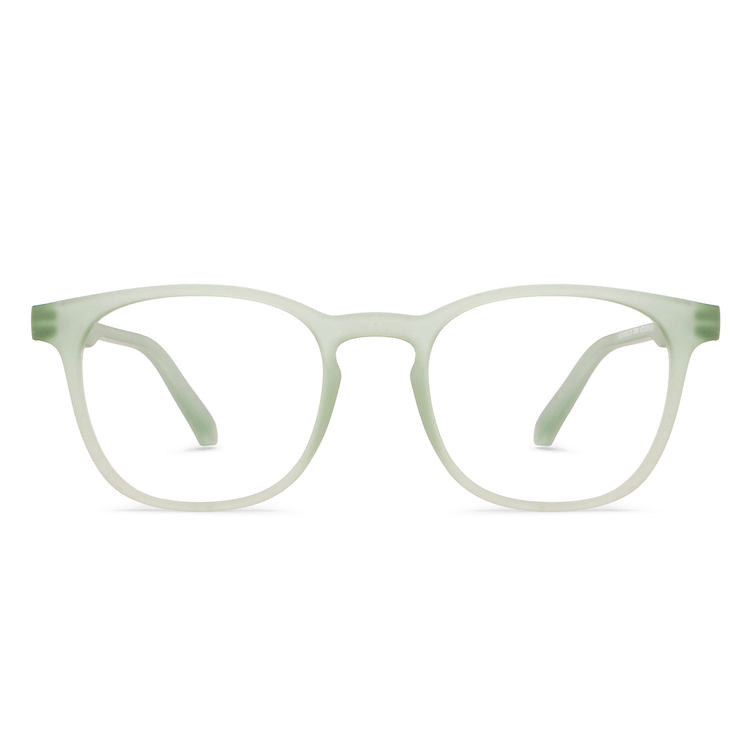 Lenskart Hustlr Screen Glasses Blue Block Phone Screen Glasses : Jade Green Full Rim Square Lenskart HUSTLR LB E14058-W C35 right side