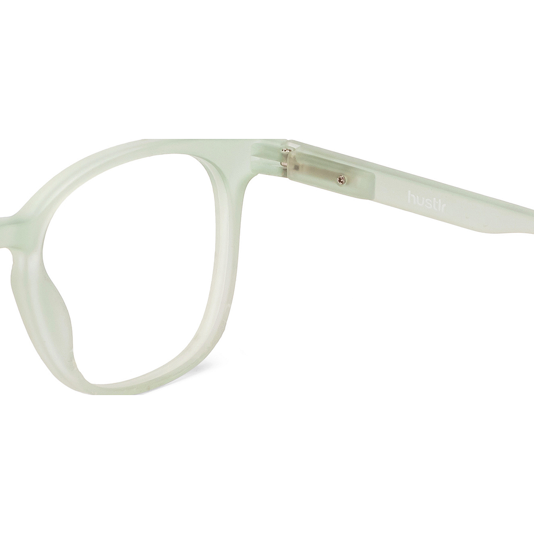 Lenskart Hustlr Screen Glasses Blue Block Phone Screen Glasses : Jade Green Full Rim Square Lenskart HUSTLR LB E14058-W C35 right side