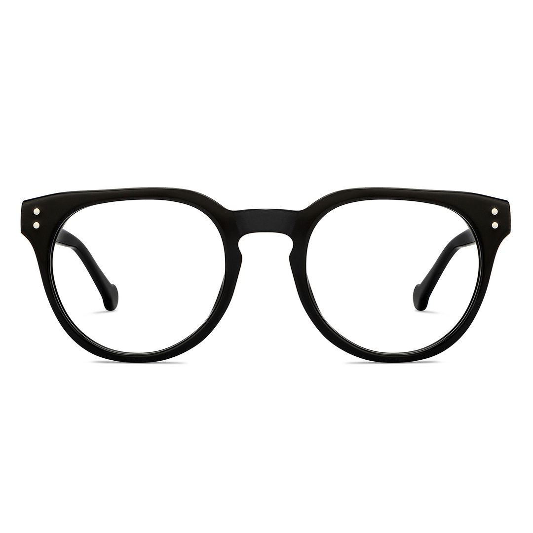 Lenskart BLU Screen Glasses Blue Block Zero Power Screen Glasses : Black Full Rim Round Lenskart Blu-C3 LB E16064 right side