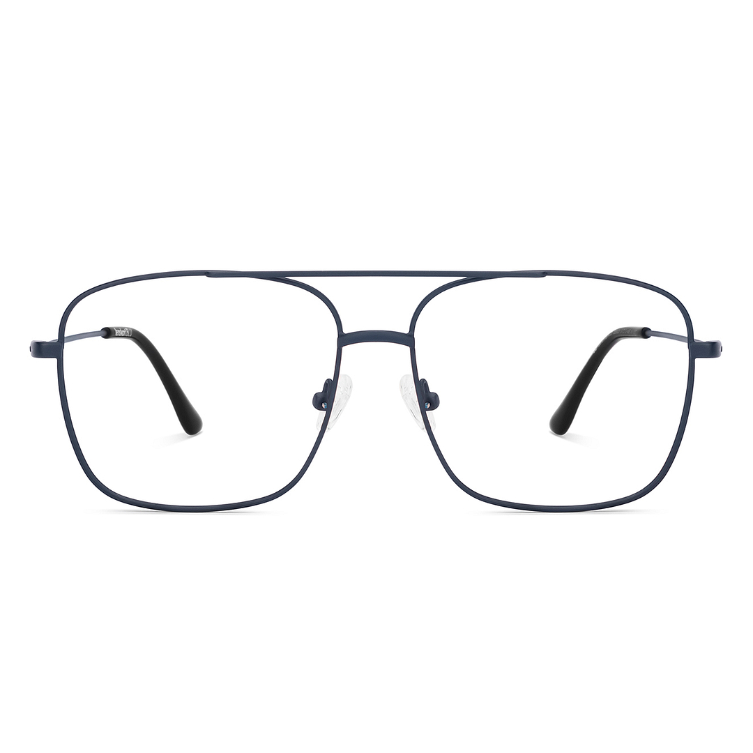 Lenskart BLU Screen Glasses Blue Block Zero Power Screen Glasses: Blue Full Rim Aviator Lenskart BLU Screen Glasses LB E17874 right side