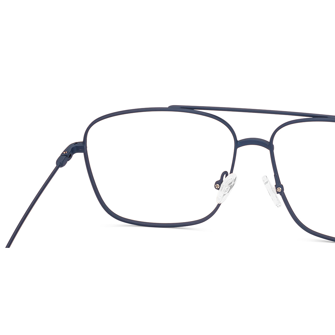 Lenskart BLU Screen Glasses Blue Block Zero Power Screen Glasses: Blue Full Rim Aviator Lenskart BLU Screen Glasses LB E17874 right side