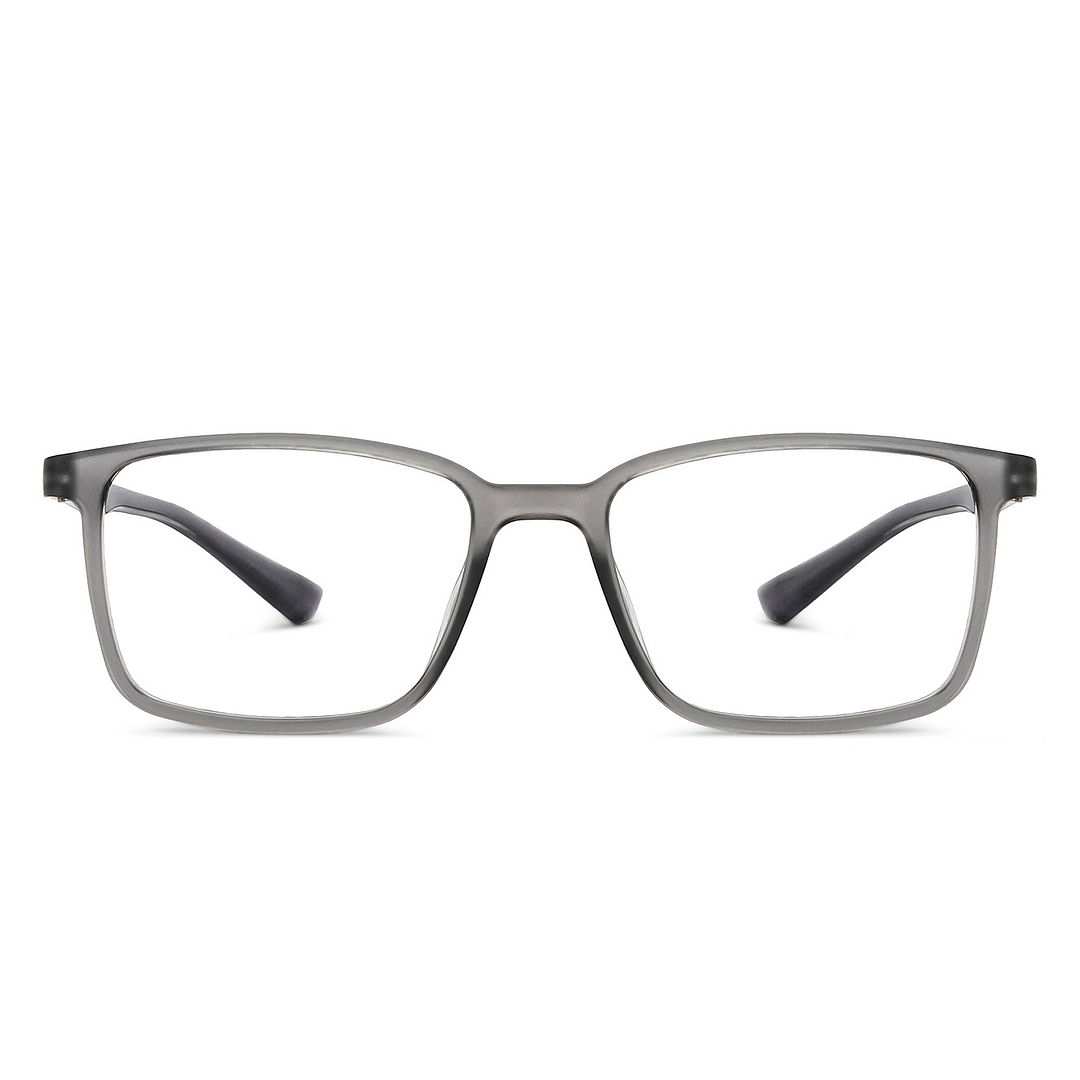 Lenskart BLU Screen Glasses Blue Block Zero Power Screen Glasses : Grey Transparent Full Rim Rectangle Lenskart Blu LB E14241-C1 right side