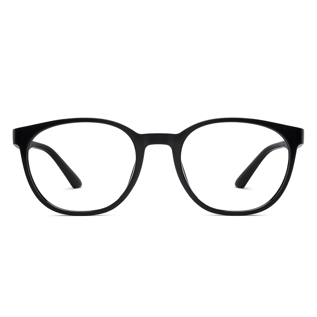 Lenskart BLU Screen Glasses Blue Block Zero Power Screen Glasses : Black Black Full Rim Round Lenskart Blu LB E14271-C2 right side