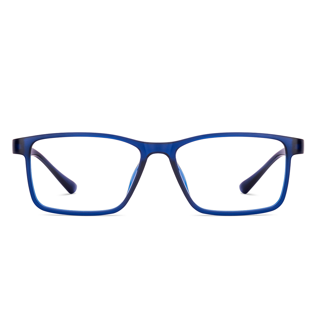 Lenskart BLU Screen Glasses Blue Block Zero Power Screen Glasses : Black Blue Full Rim Rectangle Lenskart Blu LB E14283-C3 right side