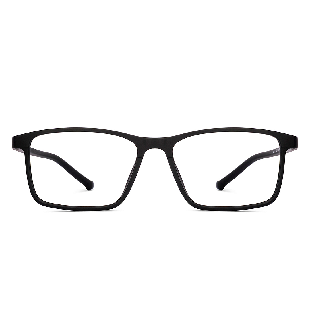 Lenskart BLU Screen Glasses Blue Block Zero Power Screen Glasses : Black Full Rim Rectangle Lenskart Blu LB E14270-C1 right side