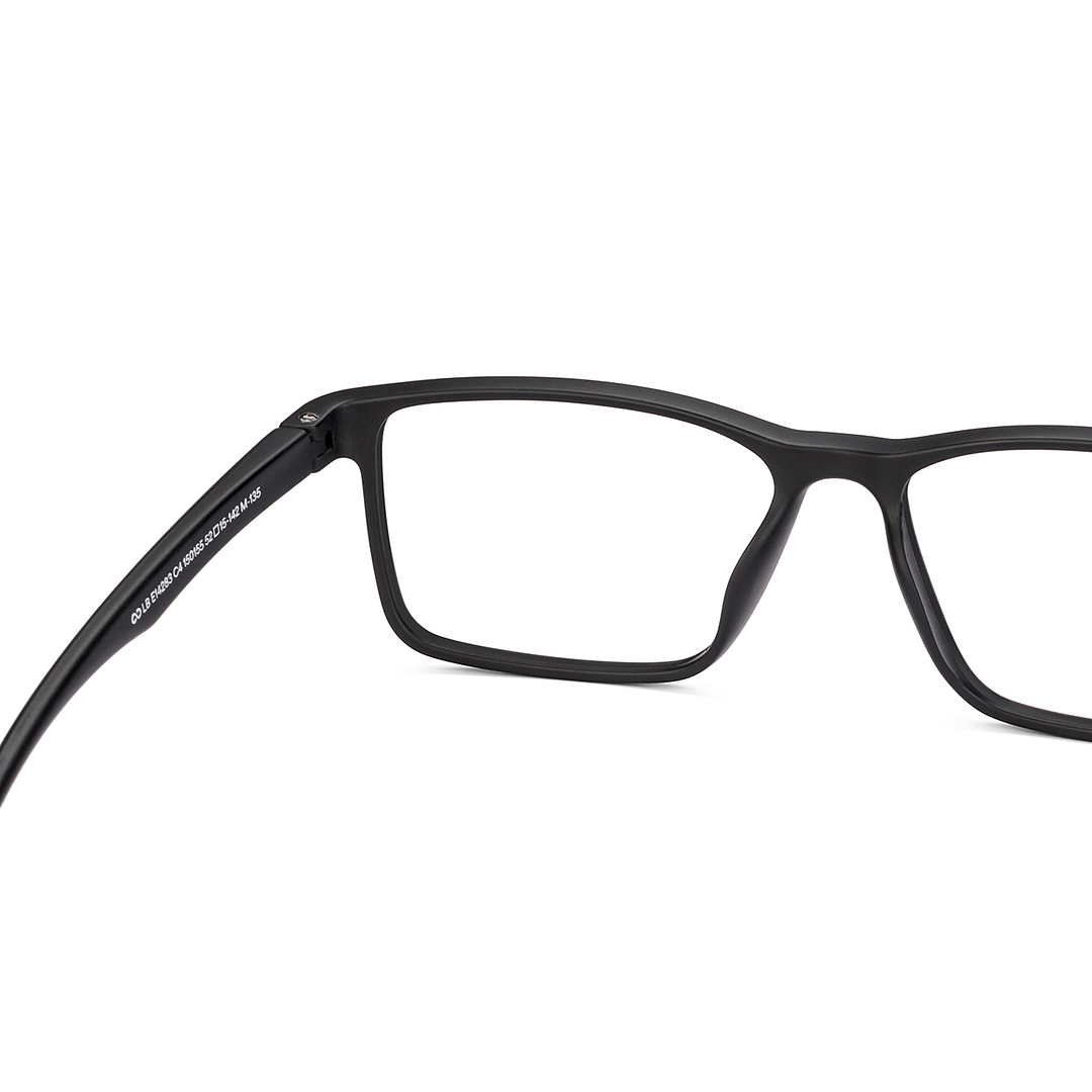 Lenskart BLU Screen Glasses Blue Block Zero Power Screen Glasses : Black Full Rim Rectangle Lenskart BLU LB E14283-C4 right side