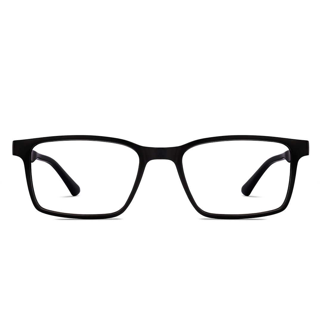 Lenskart BLU Screen Glasses Blue Block Zero Power Screen Glasses : Black Full Rim Rectangle Lenskart Blu LB E14454-C1 right side