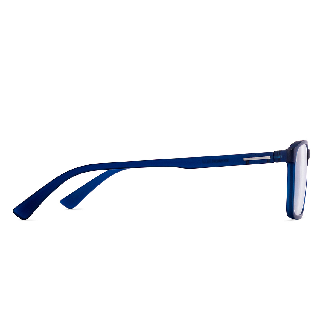 Lenskart BLU Screen Glasses Blue Block Zero Power Screen Glasses : Blue Full Rim Rectangle Lenskart Blu LB E13738-C3 left side